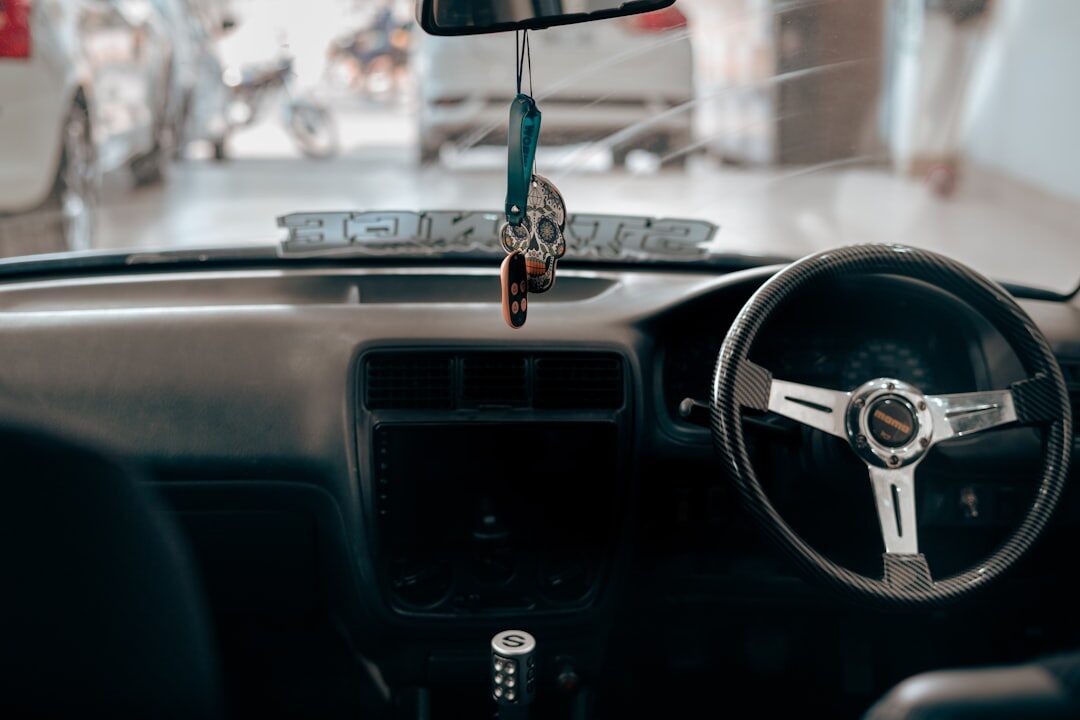 car accessories on dashboard